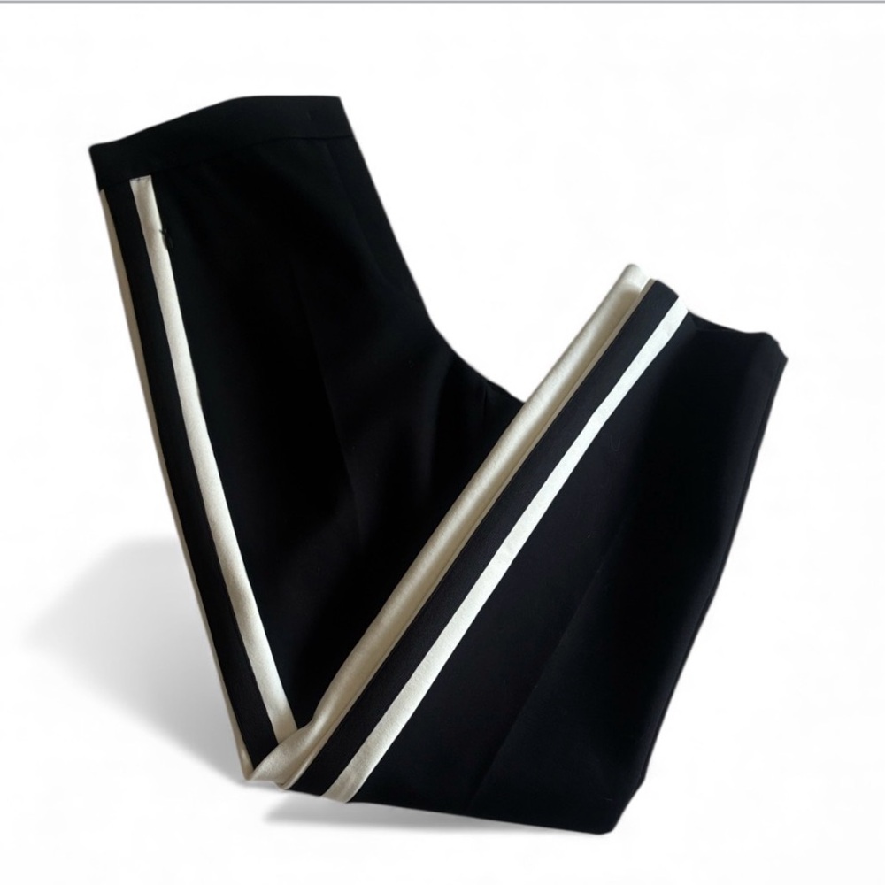 Escada Black Trousers with White Detail, size 36